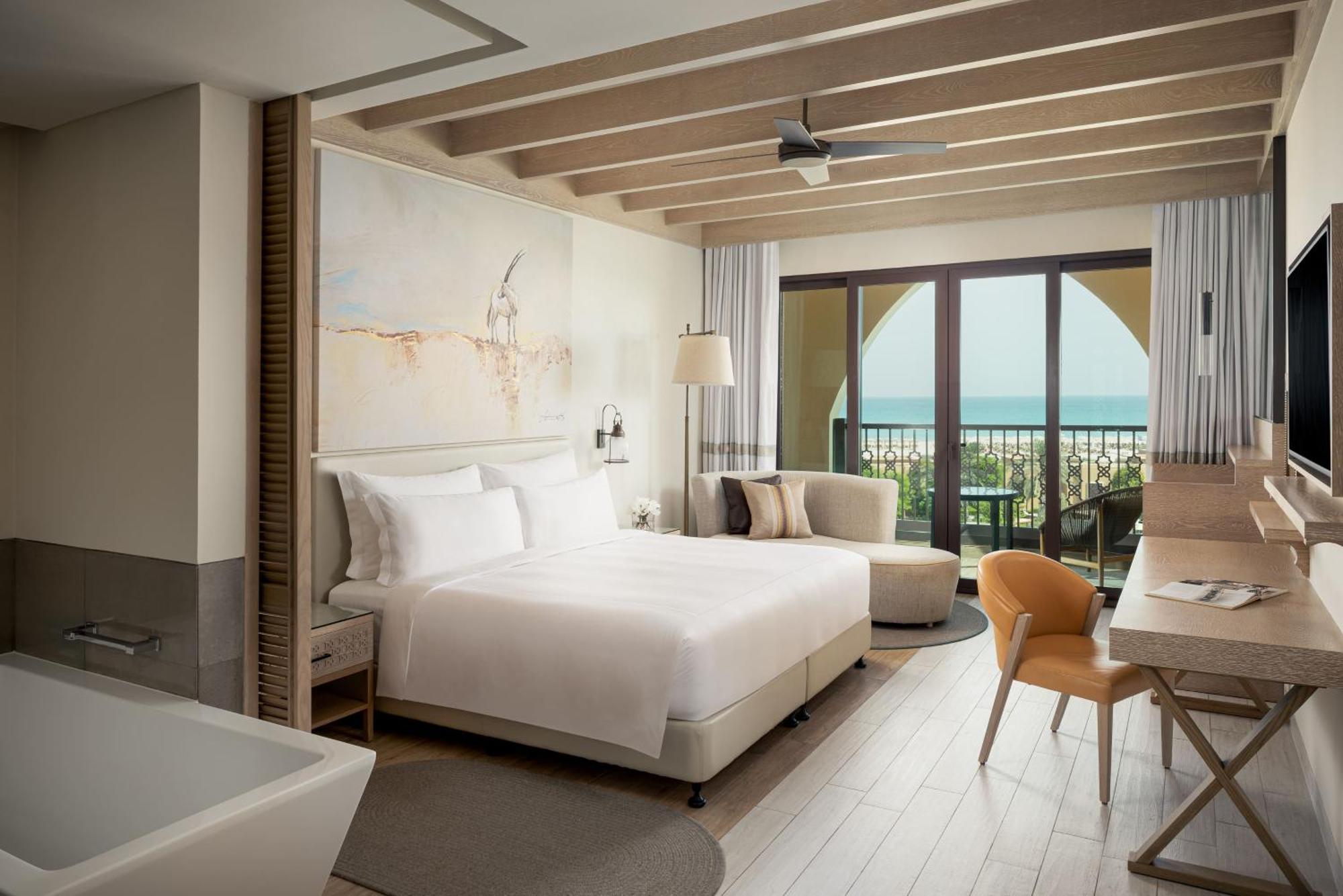 Sea View Room with Lounge Access and Balcony - King