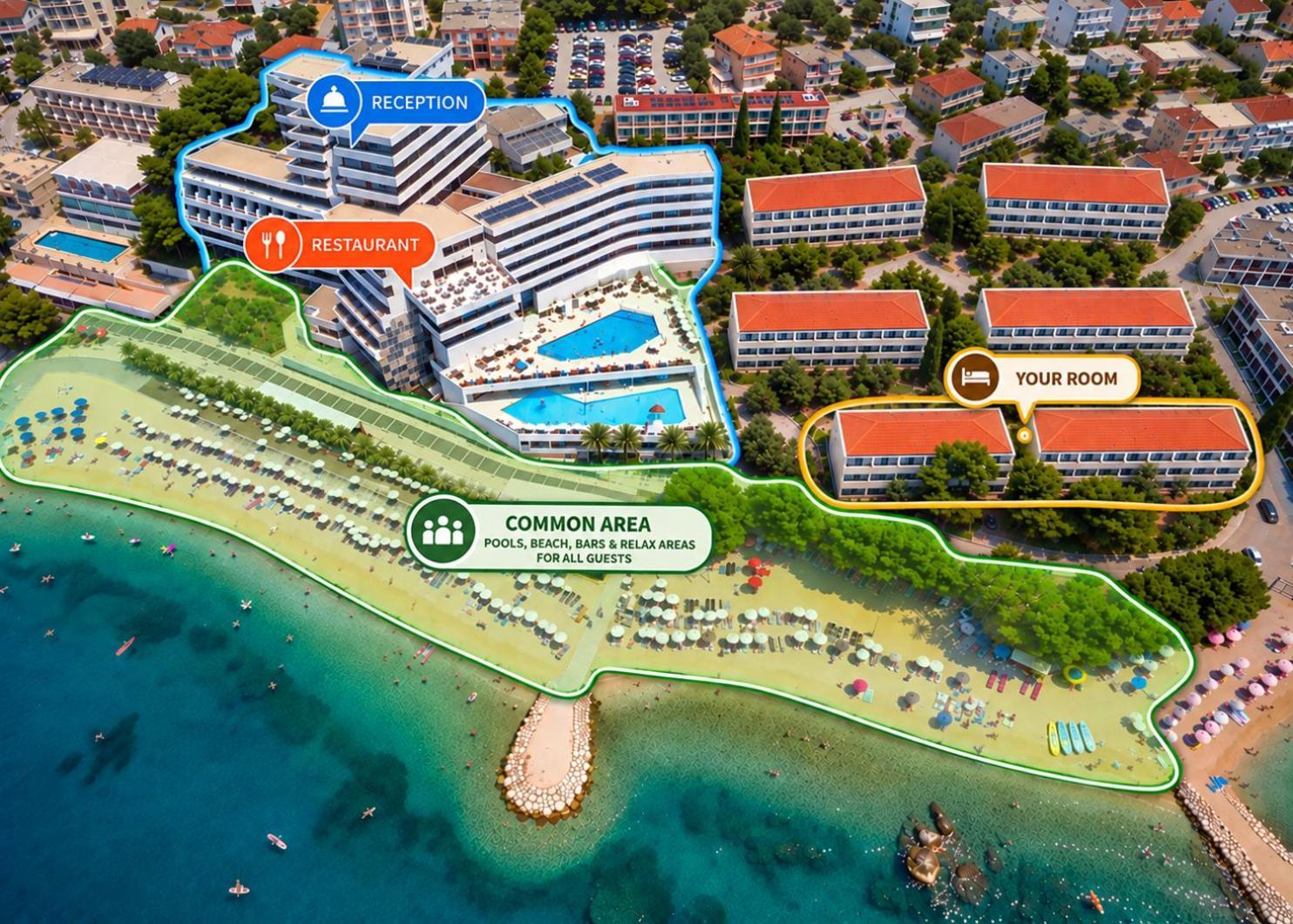 Comfort Double Room Balcony Century Old Pine Tree Sea View – Residence